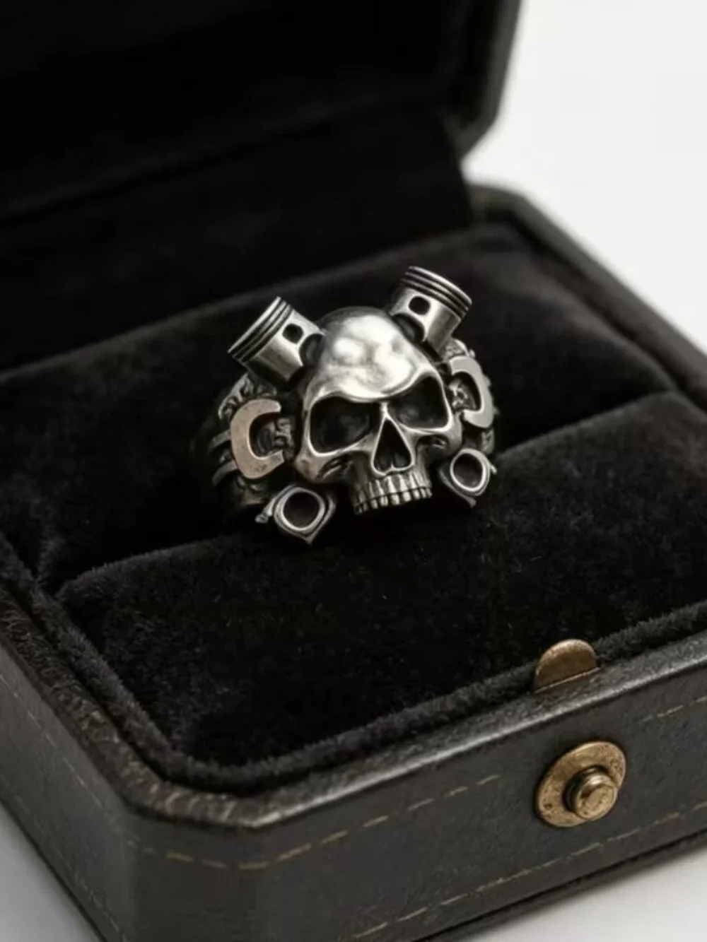 Men's Fashion Halloween Goth Steam Punk Skull Ring Size 11 No Box